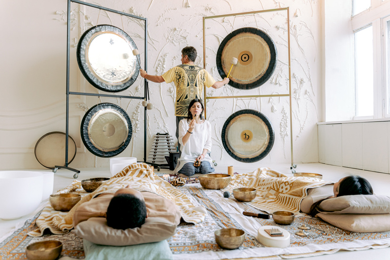 People in a Sound Bath